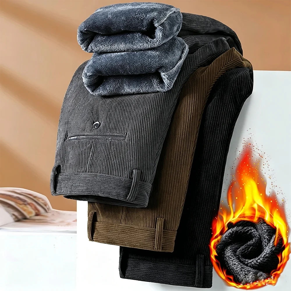 Corduroy Pant Warm - Russia Winter Men's Fleece Corduroy Pants