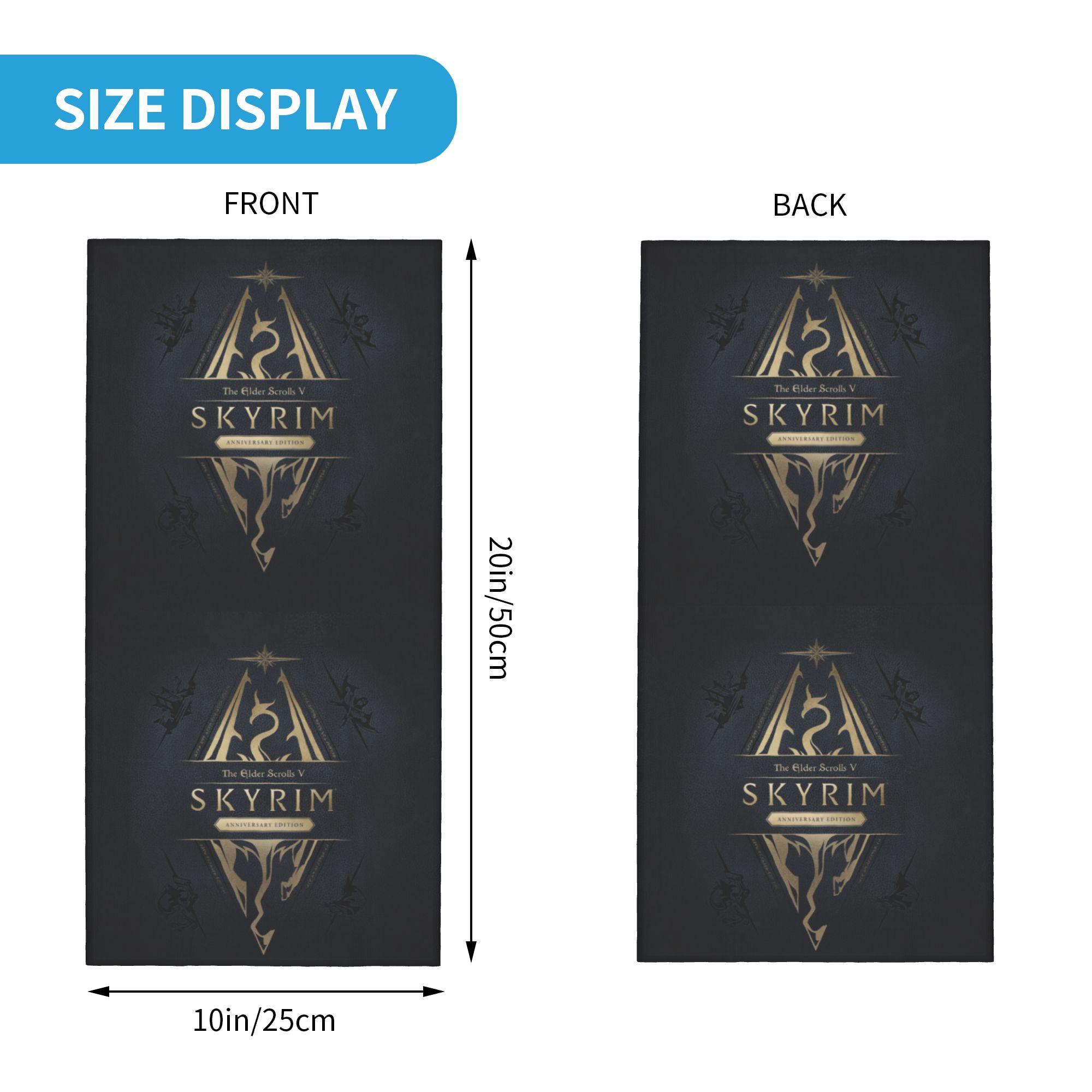 Custom Skyrim Logo Bandana Win - Neck Gaiter Fleece ulasan dan harga
