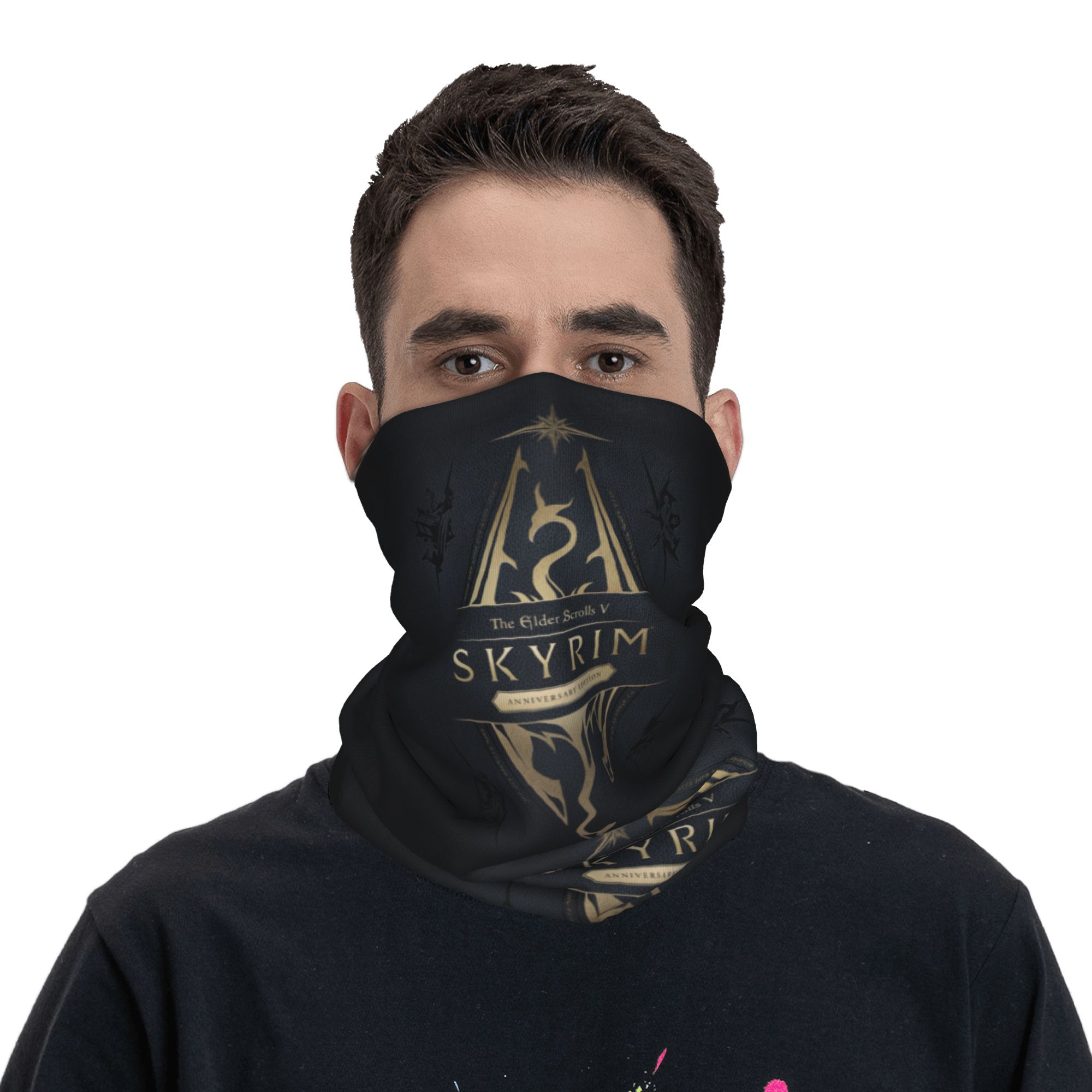 Custom Skyrim Logo Bandana Win - Neck Gaiter Fleece ulasan dan harga
