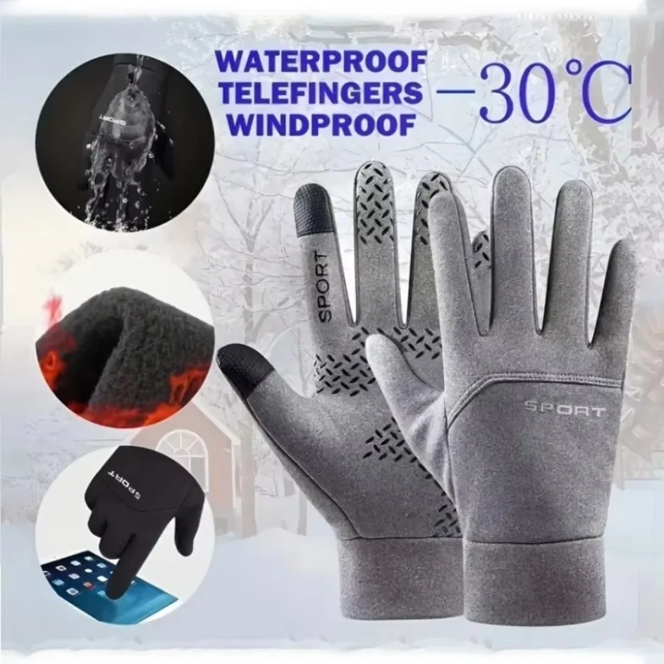 Waterproof Ski Gloves for Men  - Snow Glove Insulated ulasan dan harga