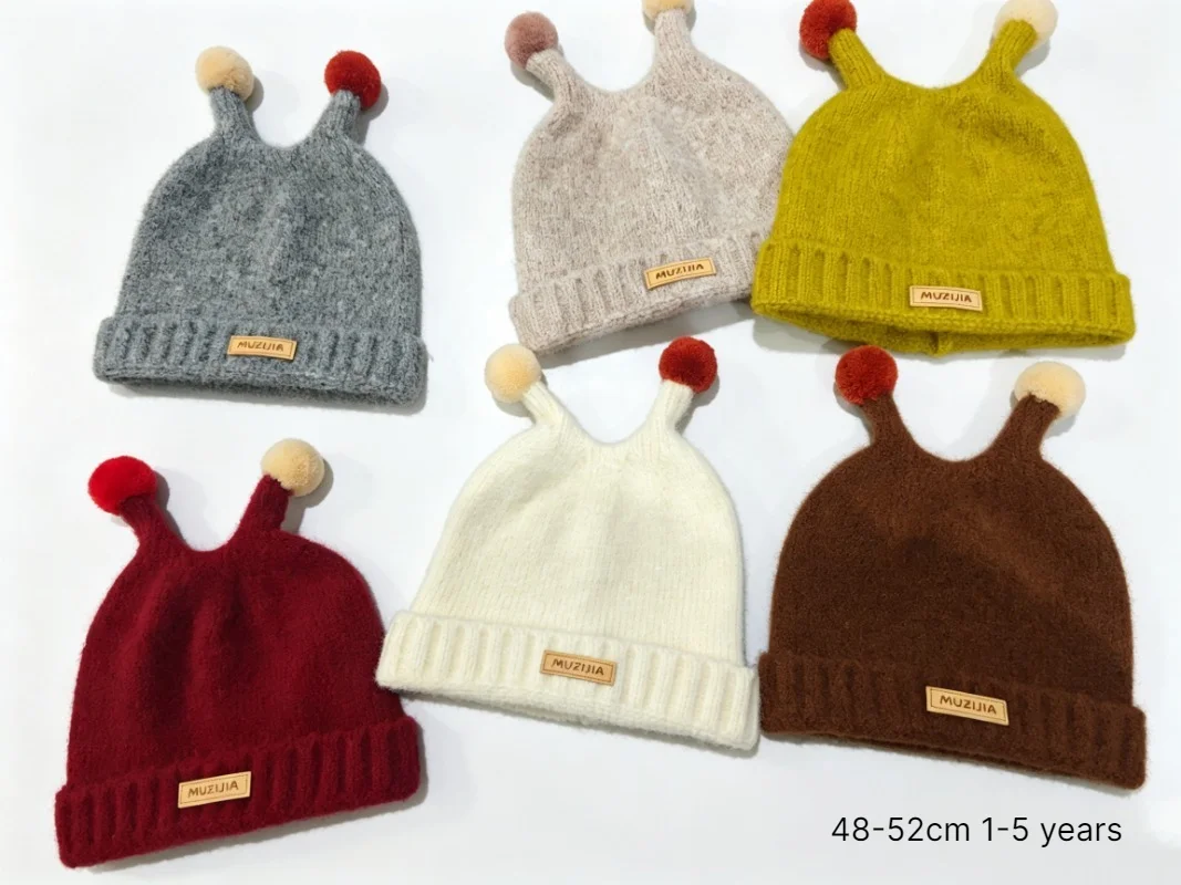 Kids Winter Hat 48-52cm 1-5 Ye - Knit Beanie Hat Warm ulasan dan harga