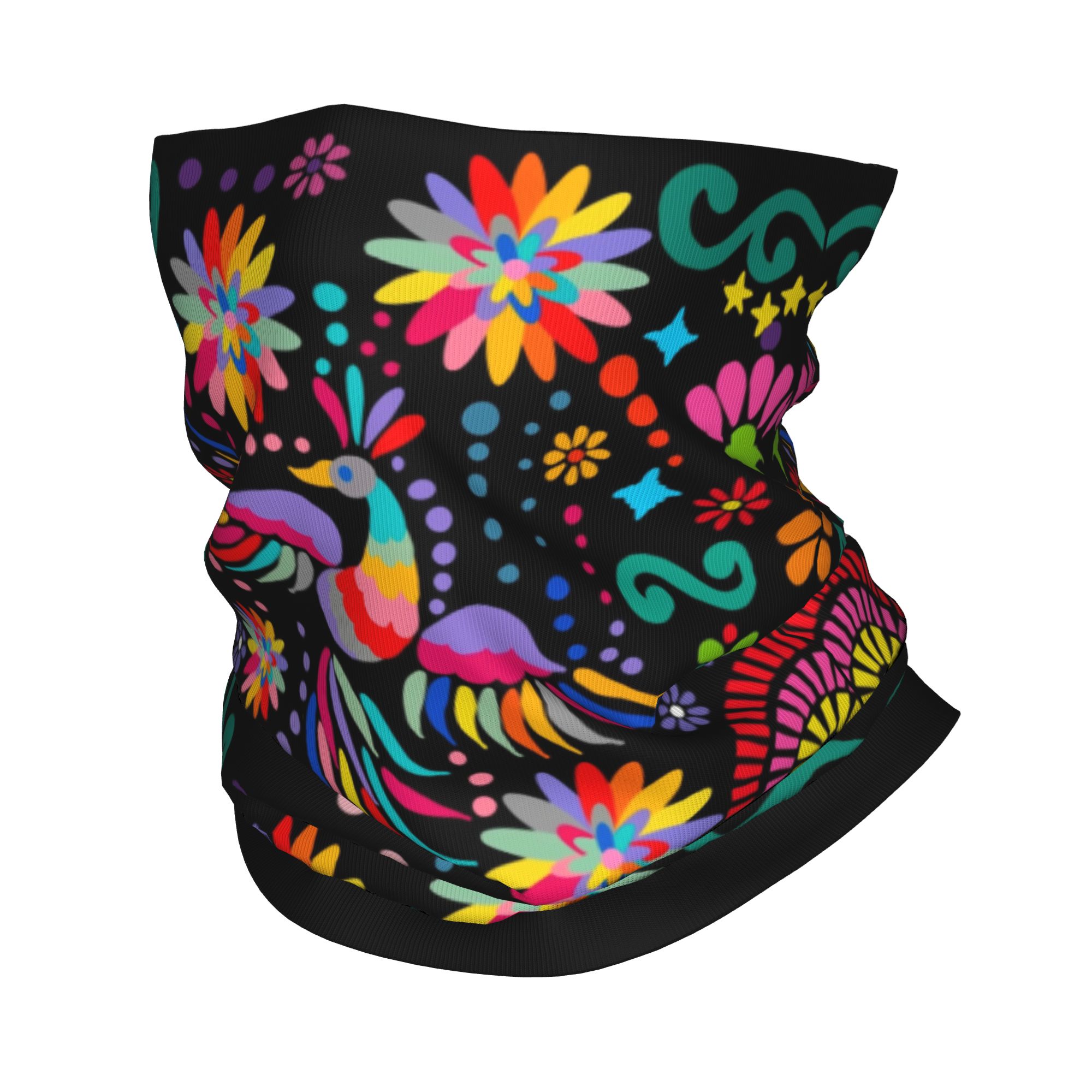 Custom Mexican Floral Flower T - Neck Gaiter Fleece ulasan dan harga