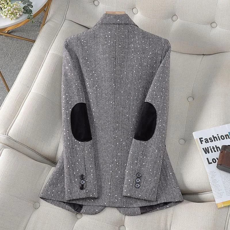 Sequined Blazer Coat Women Spr - Down Jacket Packable ulasan dan harga