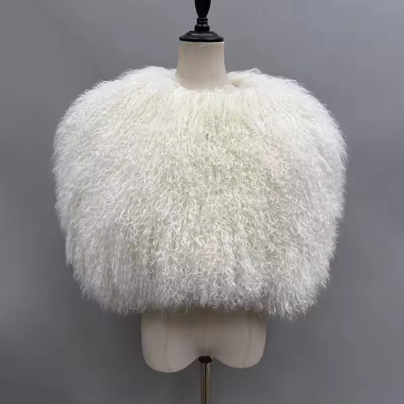 Genuine Real Mongolian Fur Wom - Shawl Wrap Winter ulasan dan harga