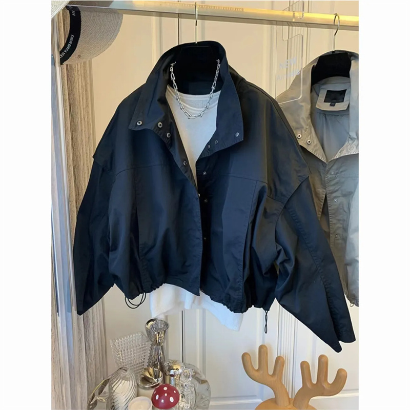 High Neck Draw Pleats Windproo - Down Jacket Packable ulasan dan harga