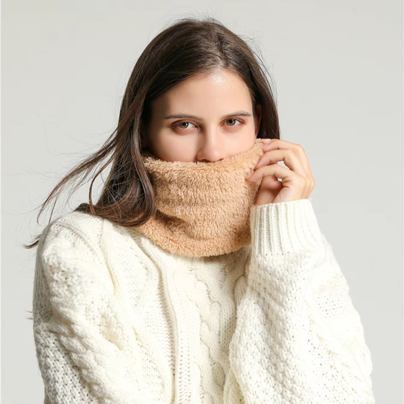 Casual Coral Fleece Neck Warme - Neck Gaiter Fleece ulasan dan harga