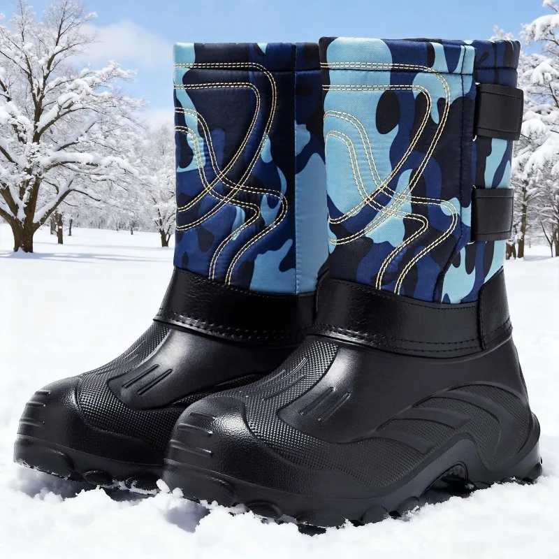 Men Camo High‑Top Winter Snow  - Waterproof Winter Boot ulasan dan harga