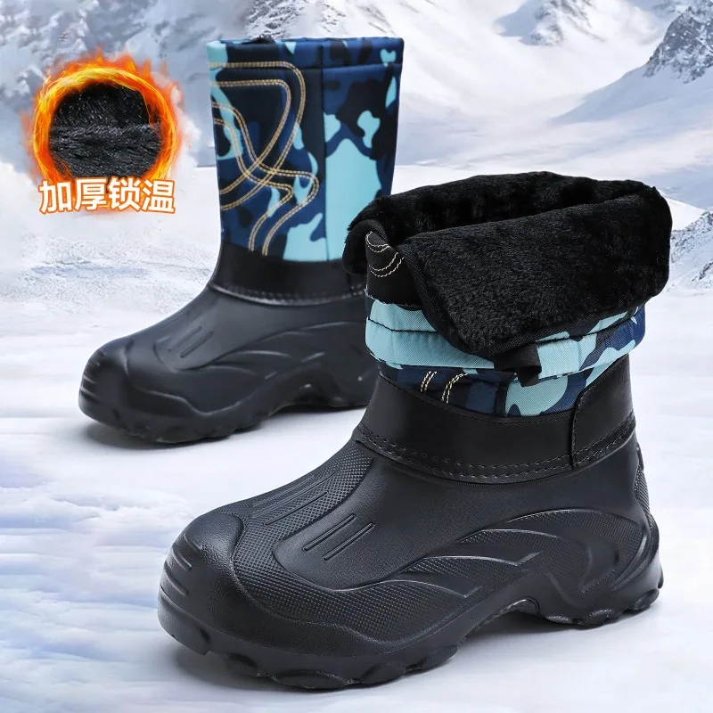 Men Camo High‑Top Winter Snow  - Waterproof Winter Boot ulasan dan harga