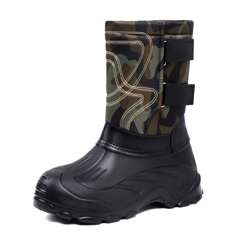Men Camo High‑Top Winter Snow  - Waterproof Winter Boot ulasan dan harga