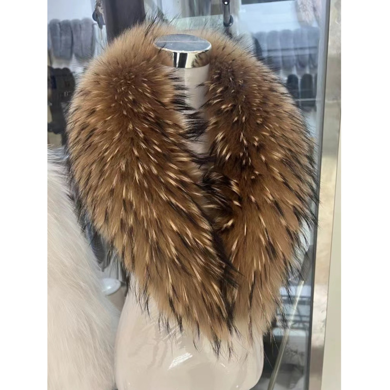 Raccoon Fur Collar Female Wint - Shawl Wrap Winter ulasan dan harga