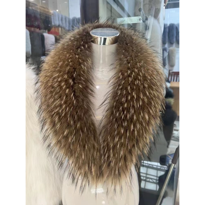 Raccoon Fur Collar Female Wint - Shawl Wrap Winter ulasan dan harga