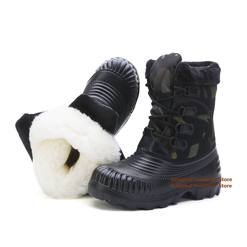 Men Camouflage Snow Boots Wate - Waterproof Winter Boot ulasan dan harga